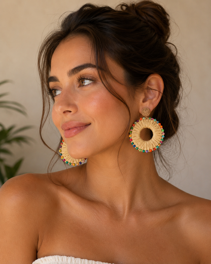Boho Rainbow Hoops