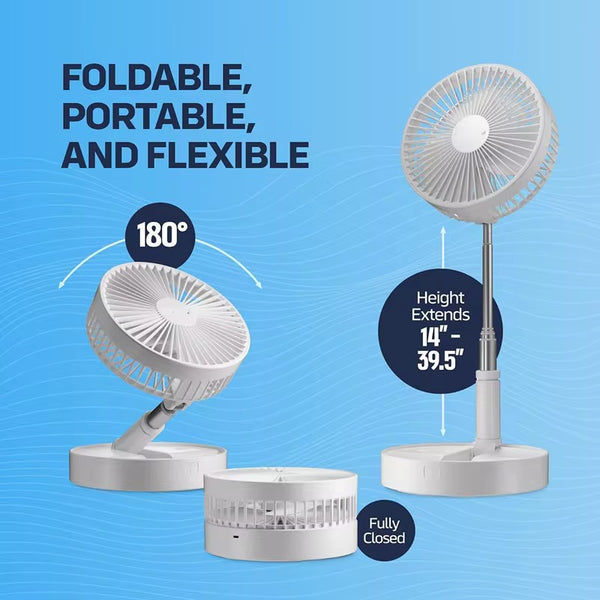 SmartFold™ Portable Rechargeable Fan